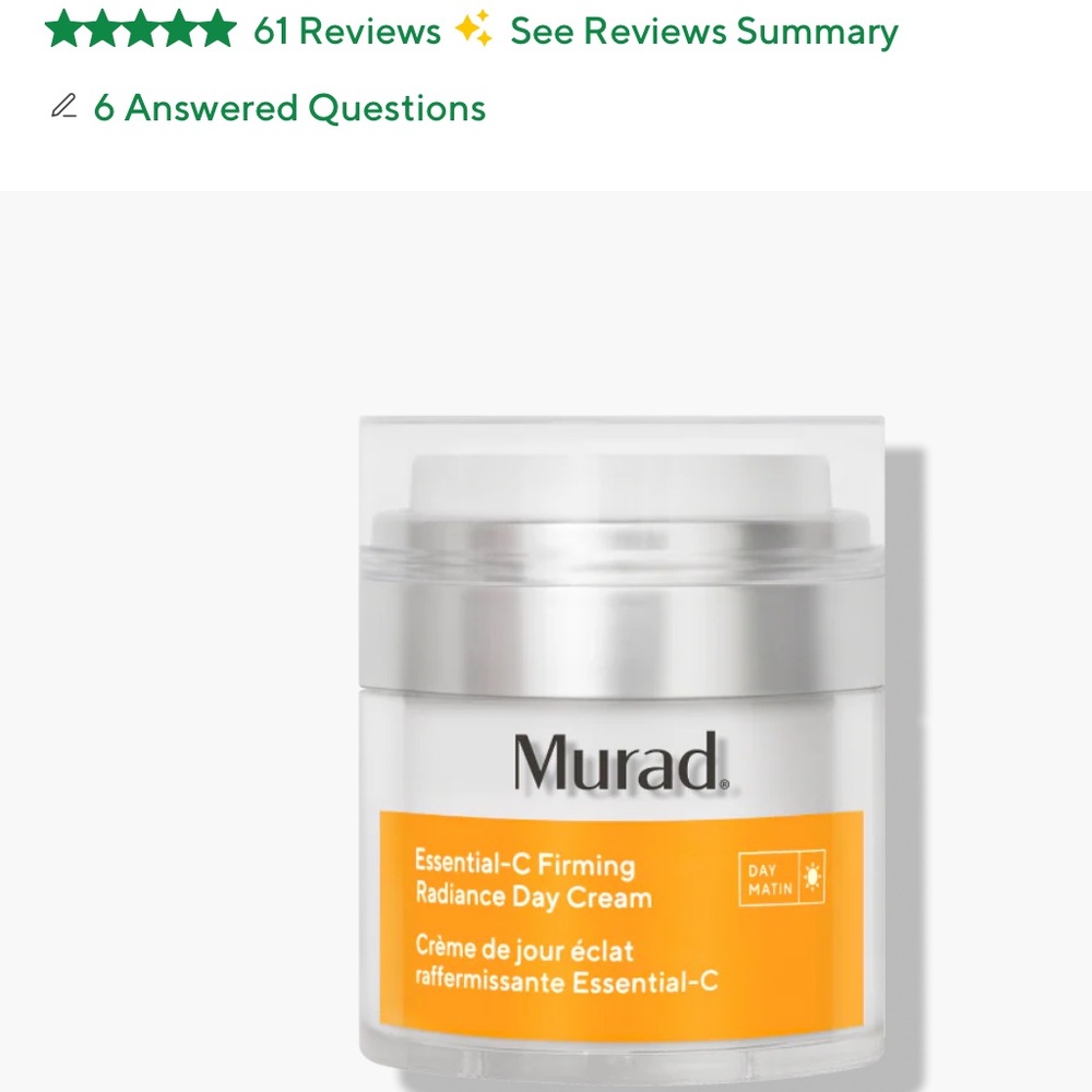 Murad Orange Essential-C Firming Radiance Day Cream Deluxe Mini - Picture 2 of 3